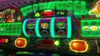 £100 Win Streak  Luck O The Irish Fruit Slot Machine [upl. by Yentnuoc]