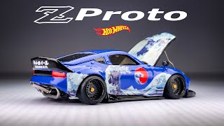 Nissan Z Proto Modern Bosozoku With RB26 Engine Kanagawa Wave Livery HotWheels Custom [upl. by Twelve483]