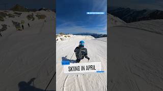 SKIING IN APRIL 😍 kaprun insta360 ski mountains [upl. by Drye]