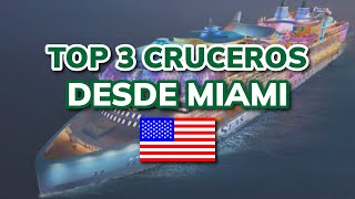 😍 LOS 3 MEJORES CRUCEROS DESDE MIAMI 2024 [upl. by Ikik]