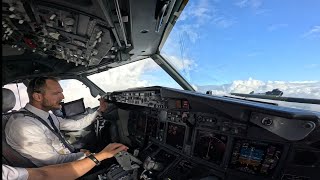 Boeing 737 Amazing Takeoff Cockpit View  Best Cockpit Landing Video  GoPro 12  Full Flight [upl. by Delaine429]