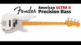 Fender American ULTRA II Precision Bass Avalanche  All playing No Talking [upl. by Zobe]