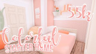 Colorful Townhome Home Bloxburg Speed build  Roblox Bloxburg Starter home Bonnie Builds 🌈 [upl. by Alba]