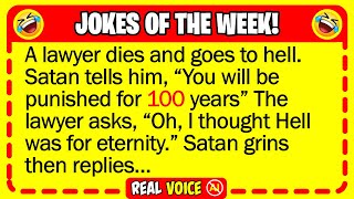 🤣 BEST JOKES OF THE WEEK  A lawyer dies and meets Satan in Hell  Funny Jokes [upl. by Ahsenek]