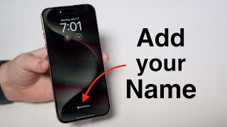 How to Add your Name on your iPhone Lock Screen [upl. by Natek]