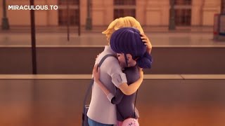 Adrienette hug sceneMiraculous London Special [upl. by Nylidnam259]