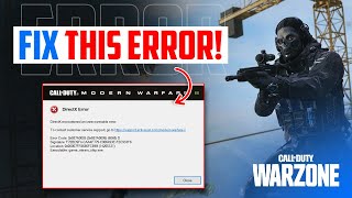 How to Fix DirectX Encountered an Unrecoverable Error in Call of Duty Warzone 3 on PC [upl. by Perusse]