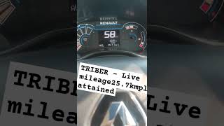 Renault Car T R I B E R  Live mileage attained 257 KMPL [upl. by Graeme]