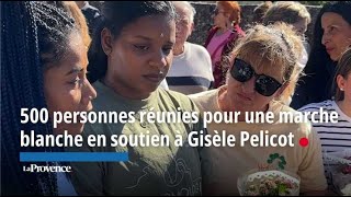 500 personnes réunies pour une marche blanche en soutien à Gisèle Pelicot [upl. by Hermes]