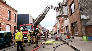 Woningbrand Dr Van Raemdonckstraat SintNiklaas  27 april 2017 [upl. by Mariana]