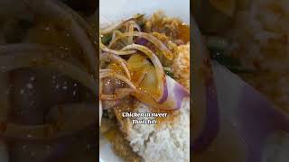 Battered chicken with onions in sweet Thai chili sauce ya [upl. by Polito]