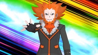 Pokemon Ultra Moon Team Flare Leader Lysandre Boss Fight 4K [upl. by Dnalhsa]