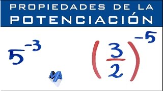 Propiedades de la potenciación  Potencias con exponentes negativos [upl. by Flavia]