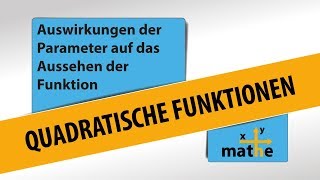 Auswirkungen von a b amp c auf quadratische Funktionen  Verschiebung Krümmung Montonie [upl. by Eelnyl767]