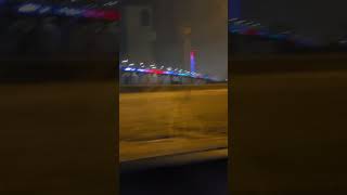 Champlain bridge lit for Christmas champlainbridge buhaycanada christmas driving [upl. by Hutson]