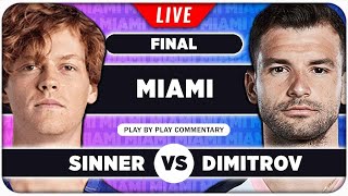 SINNER vs DIMITROV • ATP Miami Open 2024 Final • LIVE Tennis PlaybyPlay Stream [upl. by Leanna154]