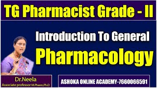 Introduction to General pharmacology  Pharmacist Grade2 Exan  Dr Neela Associate professor [upl. by Talia]