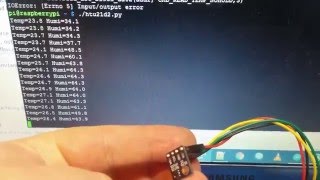 RPi amp HTU21D  i2cdetect [upl. by Anialem]