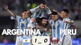 Argentina vs Peru 1 0 Highlights World Cup Qualifiers 2026 [upl. by Saeger]