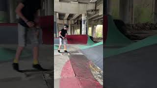 Skatepark under a bridge skateboard skateboarding kickflip skater [upl. by Eselrahc573]