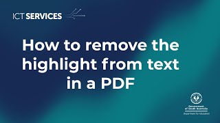 Adobe Acrobat  How to remove the highlight from text in a PDF [upl. by Inaffyt]