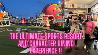 Disney All Star Sports Resort AND Tusker House Character Breakfast REVIEW in Animal Kingdom disney [upl. by Heydon]