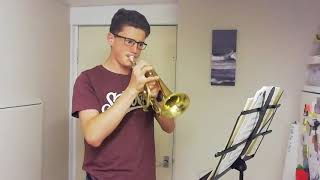 Practicing HAILSTORM a cornet solo by W Rimmer [upl. by Bramwell47]