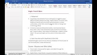 3Anglo french war 1 usa history for css and pms [upl. by Merkle75]