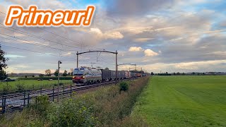 PRIMEUR SBB Vectron XLoad komt voor het ALLEREERST in Nederland met een leuke groet [upl. by Alleoj]