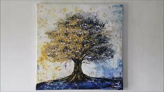 Arbre en couleurs  quotLarbre dorquot  Passion Peinture [upl. by Gall]