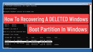 How To Recovering A DELETED Windows Boot Partition In Windows [upl. by Inglis]