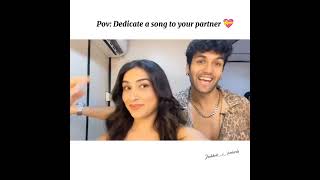 Dedicate a song to your partner💝 jashkriti akritinegi jashwanthbopanna couple trending reels [upl. by Buckler]