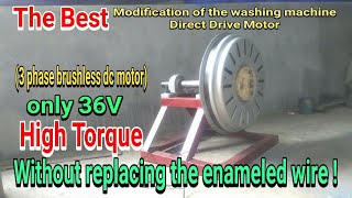 Modification of the washing machine direct drive motor  3 phase brushless dc motor [upl. by Sissie]