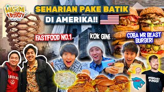 COBA MRBEAST BURGER  PAKE BATIK EXPLORE NEW YORK AMERIKA  WORLD TRIP [upl. by Talanta]