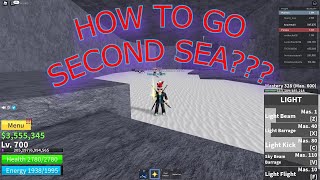 Roblox Blox fruits How to go second sea New world Full tutorial [upl. by Htabazile]