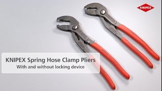 KNIPEX Spring Hose Clamp Pliers with locking device 85 51 250 AF [upl. by Moreta]