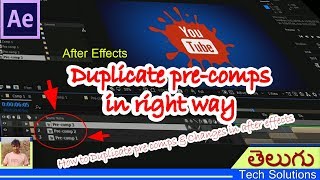 After effects Tutorial  How To Duplicate Precomps in Right Way and make Changes in another Layer [upl. by Kopaz]