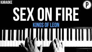 Kings Of Leon  Sex On Fire Karaoke Acoustic Piano Instrumental [upl. by Copp]