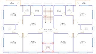 HOUSE PLAN DESIGN  EP 100  2000 SQUARE FEET TWOUNIT HOUSE PLAN  LAYOUT PLAN [upl. by Medwin]