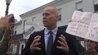 WNYC Interview Jim Keady Protester told by Gov Christie to quotSit Down amp Shut Upquot [upl. by Ayra]