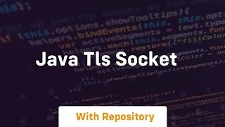 java tls socket [upl. by Naeerb]