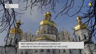 First service in Ukrainian in the KyivPechersk Lavra in centuries was held on Orthodox Chirstmas [upl. by Inor]