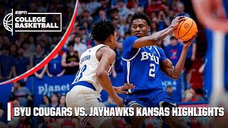 TOP 10 UPSET ALERT 🚨 BYU Cougars vs Kansas Jayhawks  Full Game Highlights [upl. by Inama718]