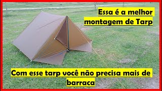 Transforme o Tarp 3x3 em uma barraca  Montagem de tarp 1 [upl. by Tal810]