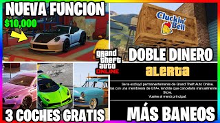 NUEVA ACTUALIZACION FUNCION COCHES A 10K 3 COCHES GRATIS ALERTA con BANEOS GTA Online [upl. by Griffy]