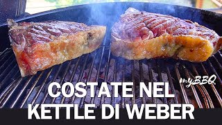 costata frisona DRY AGED in kettle di Weber semplice e veloce [upl. by Azil553]