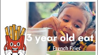 3 year old eating French Fries at McDonald’s [upl. by Rasia]