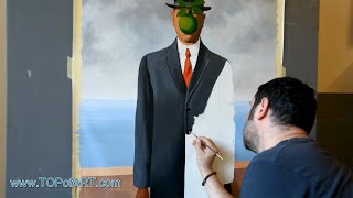 The Son of Man  Magritte  Art Reproduction Oil Painting [upl. by Tremaine477]