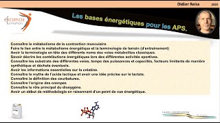 Bases des filières énergétiques [upl. by Aisemaj]