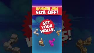 EVERYTHING MUST GO 50 OFF ON ALL UPGRADES 🤯 clashofclans coc hammerjam sale supercell [upl. by Tamis]